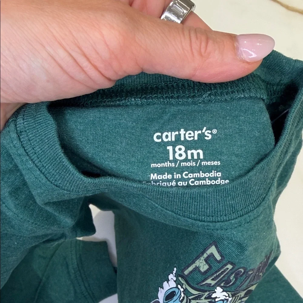 Carter's Teal Fast Track Champ Long Sleeve Tee
